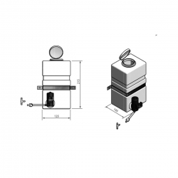 Réservoir avec pompe pour lave-glace - Roca Marine 2