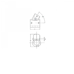 Raccord en T à ouverture inclinée de 60° 2